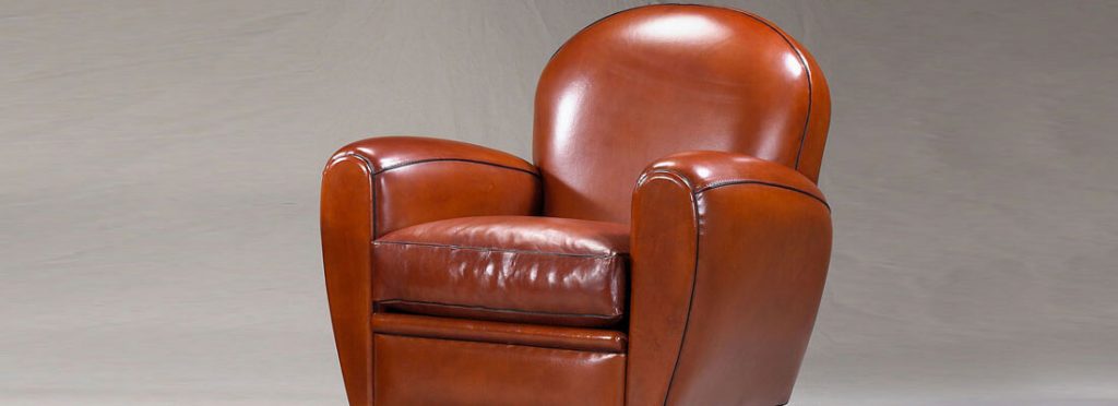 fauteuil club en cuir.